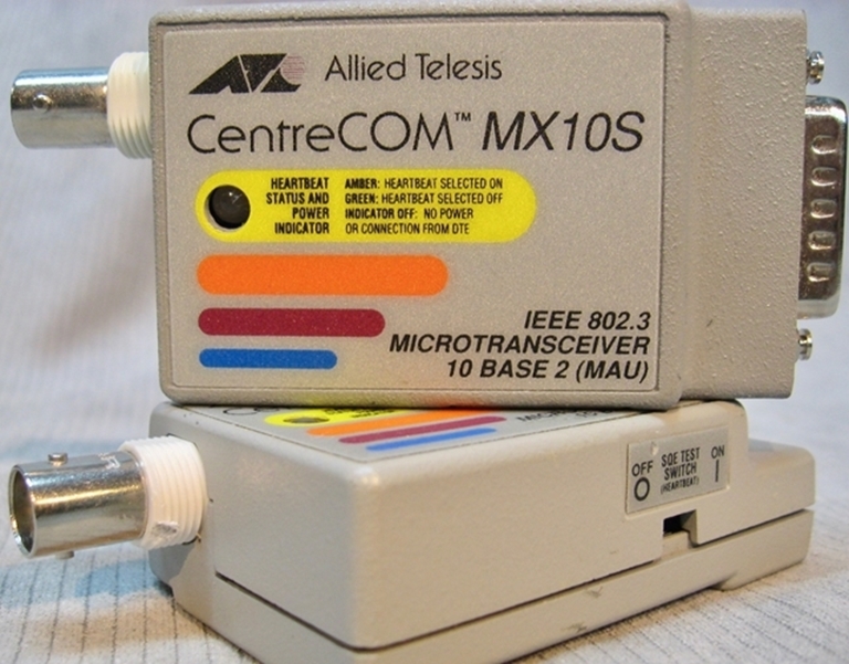 Picture of CentreCOM MX10S IEEE 802.3 MicroTransceiver 10 Base 2.
