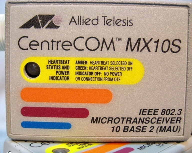 Picture of CentreCOM MX10S IEEE 802.3 MicroTransceiver 10 Base 2.