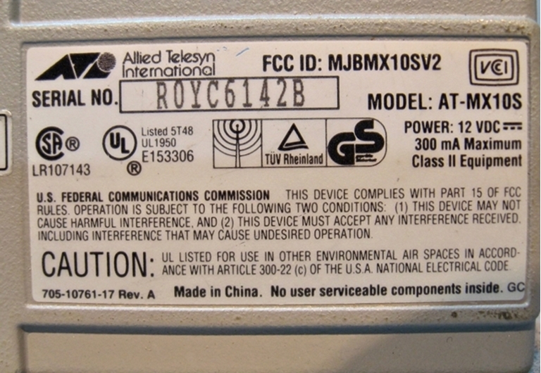 Picture of CentreCOM MX10S IEEE 802.3 MicroTransceiver 10 Base 2.