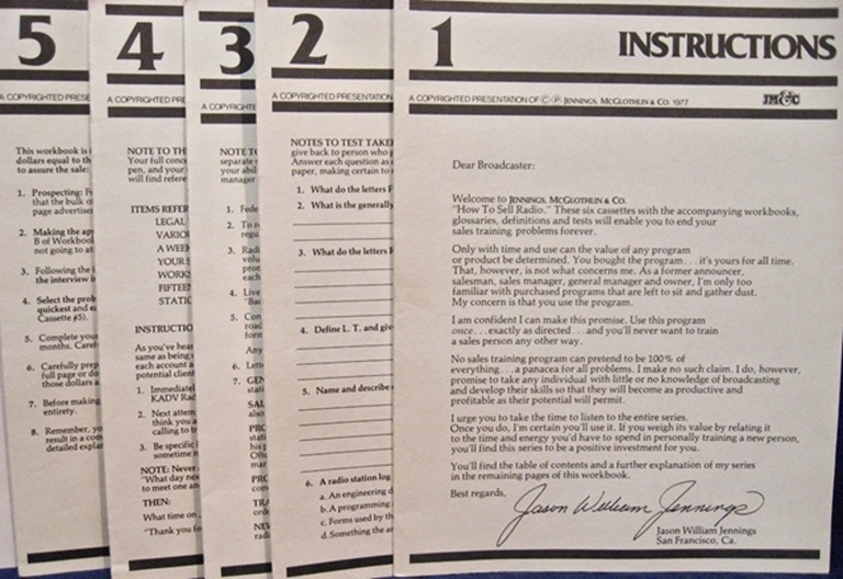 Picture of JM&C "How To Sell Radio" 1977