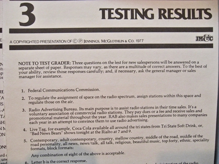 Picture of JM&C "How To Sell Radio" 1977