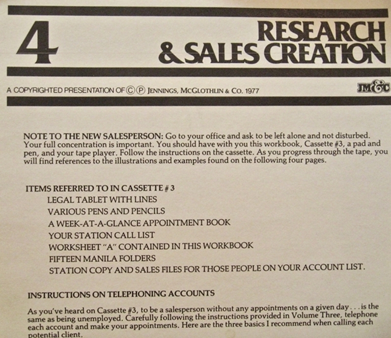 Picture of JM&C "How To Sell Radio" 1977