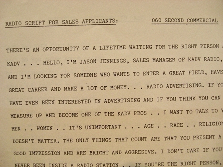 Picture of JM&C "How To Sell Radio" 1977