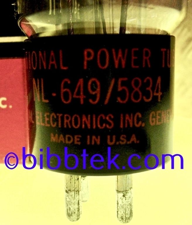 Picture of National Electronics NL-649/5834 Tube, NOS
