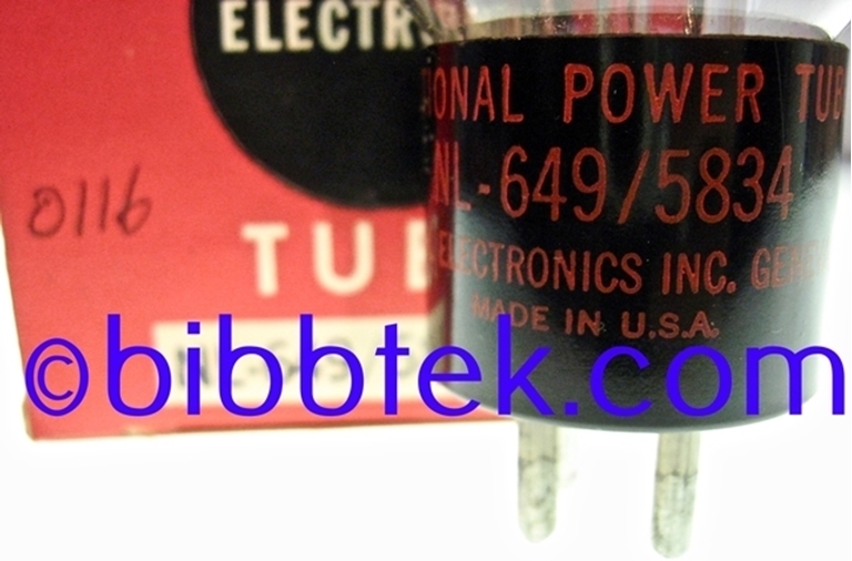Picture of National Electronics NL-649/5834 Tube, NOS