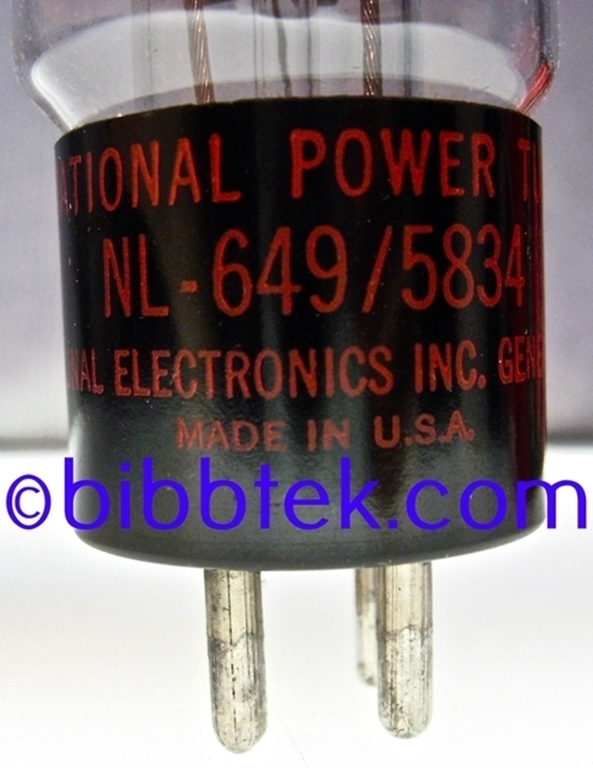 Picture of National Electronics NL-649/5834 Tube, NOS