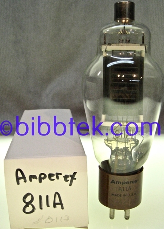 Picture of Amperex 811A Transmitter tube #0113, NOS, tests good.