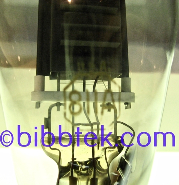 Picture of Amperex 811A Transmitter tube #0113, NOS, tests good.