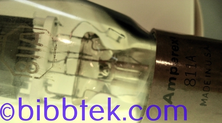 Picture of Amperex 811A Transmitter tube #0113, NOS, tests good.