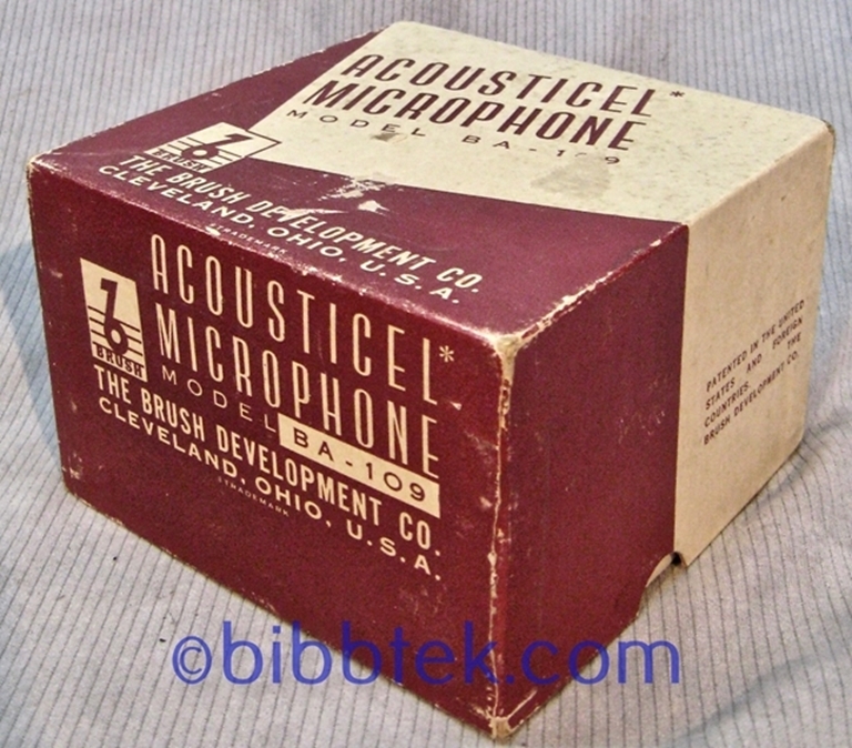 Picture of Brush Development Model BA-109 microphone. SOLD OUT.