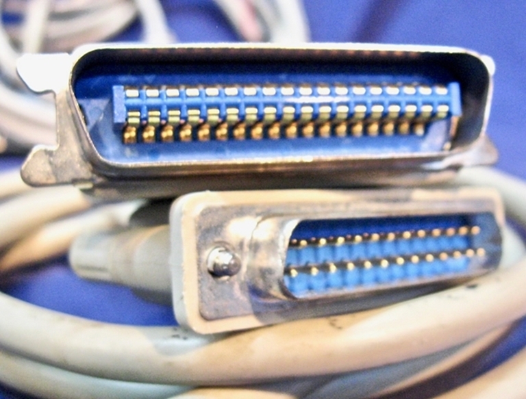 Picture of Centronics 36 to DB25 Cables, Gold flashed.