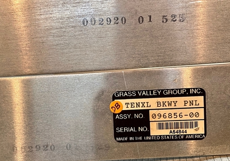 Picture of Grass Valley Group TEN-X-L Control panel only.