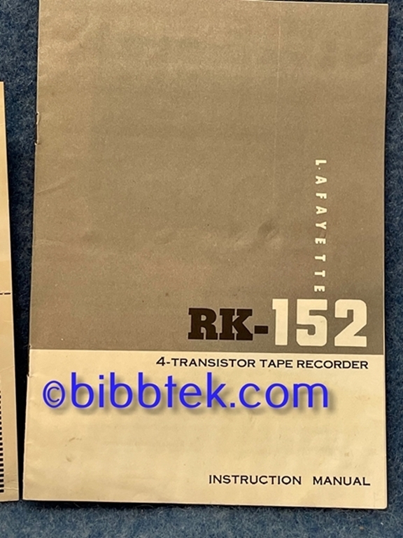 Picture of Lafayette R-K152 4 Transistor Reel to Reel.