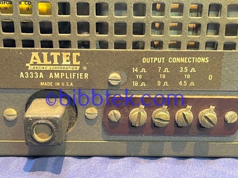 Picture of Altec A333A Tube Power amplifier, NSN.