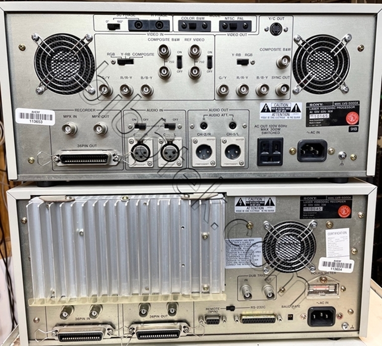Picture of Sony LVR5000 Laser DIsk recording system with Blank  Media.