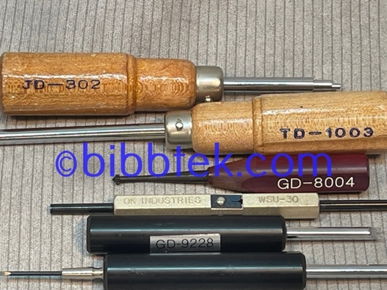 Picture of Sony VTR  Alignment Tools, over 40 items.