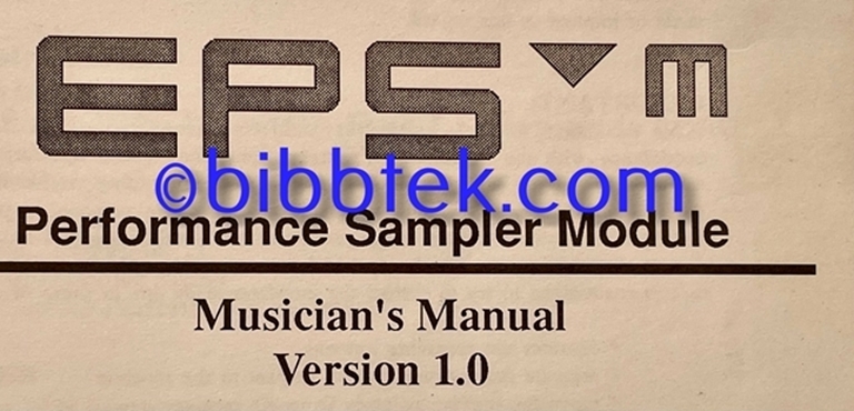 Picture of Ensoniq EPS Manuals