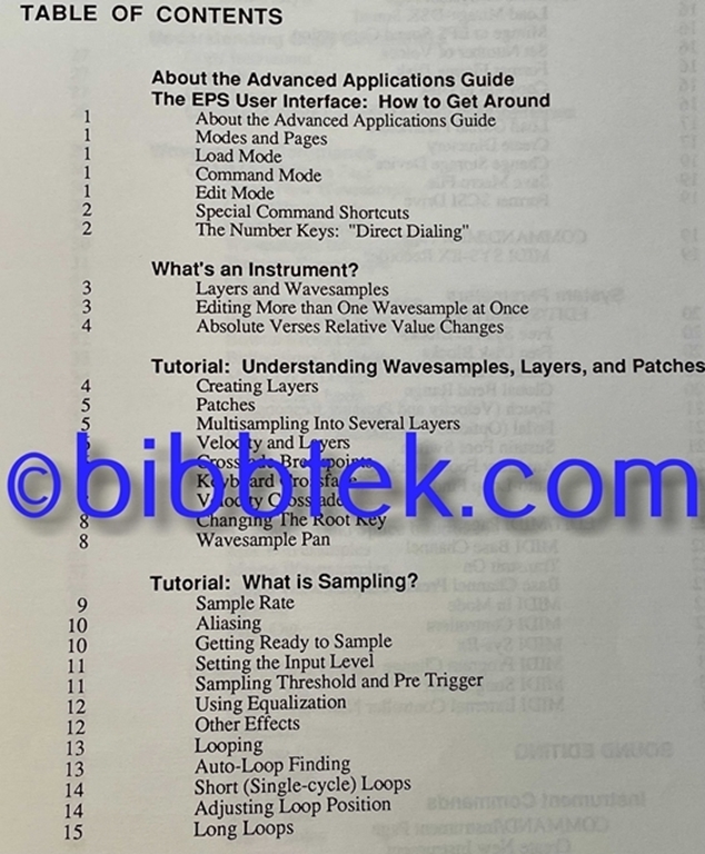 Picture of Ensoniq EPS Manuals