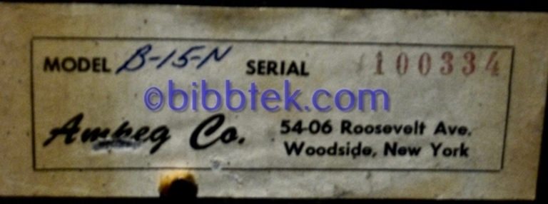 Picture of Ampeg B15N, 1961,  SN 100334,  SOLD OUT