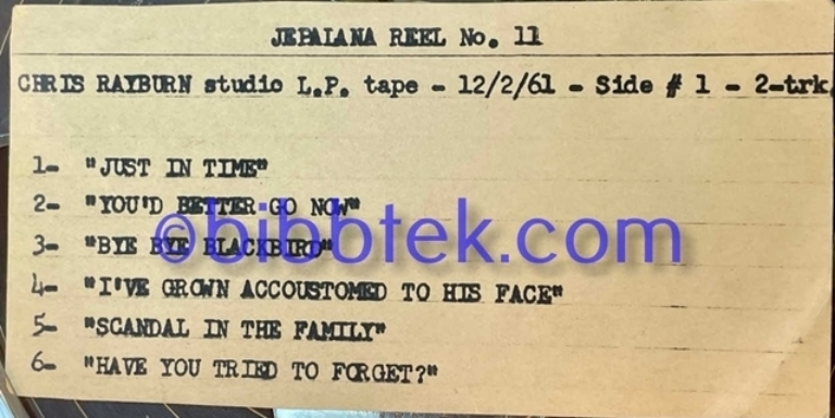 Picture of Jepalana Studio Masters,  35 7" reels from Associated Recording Studios. SOLD OUT.