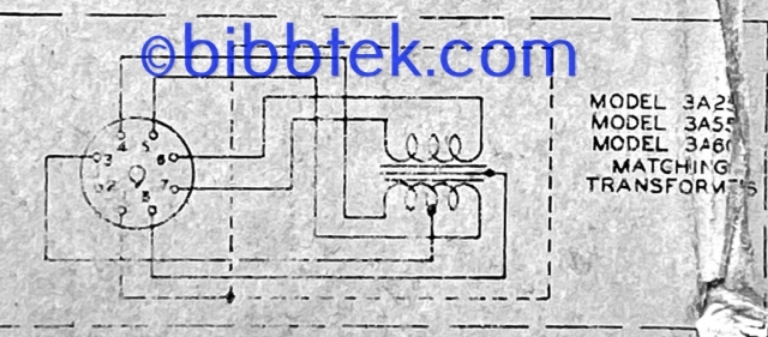 Picture of Dukane Model 3A55 MIc input transformer, for Dukane 1E460A tube amplifier.
