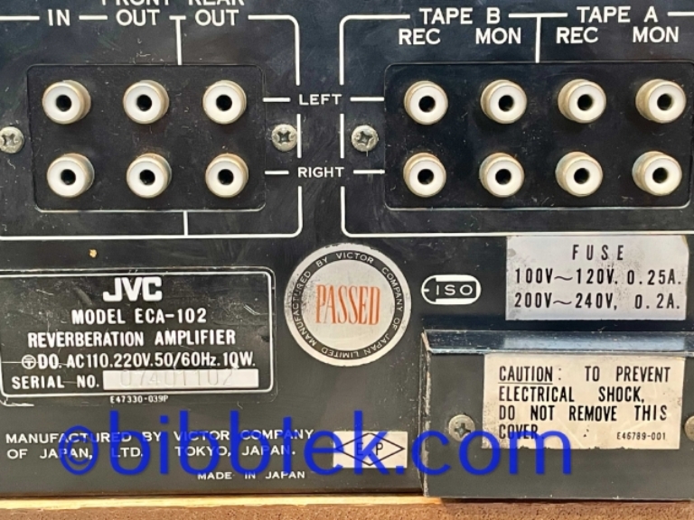 Picture of JVC ECA 102 Reverb unit, "Radar Screen reverberation amplifier".
