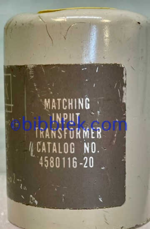 Picture of Ampex 4580116-20 Octal plug in Transformer, grey case with gold pins.